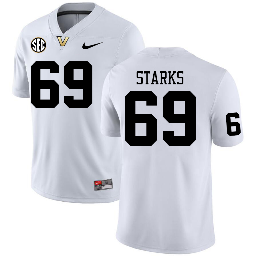 Vanderbilt Commodores #69 Cooper Starks College Football Jerseys Sale Stitched-White
